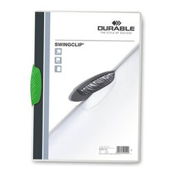 Durable Swingclip - plastový rychlovazač - zelený