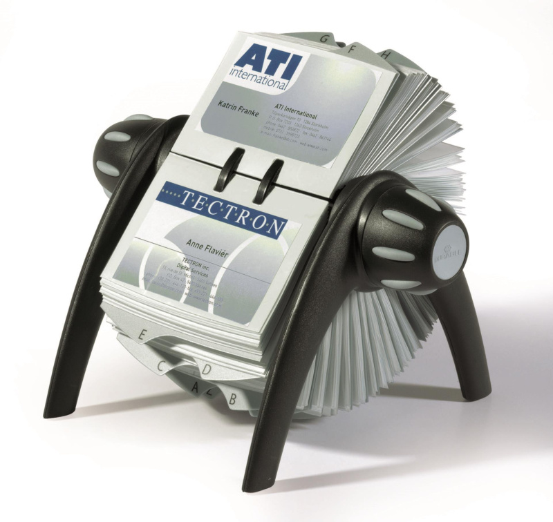 Vizitkář otočný Durable Visifix s pouzdry, černý