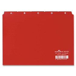 Durable - abecední rozlišovač A5 - červený