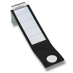 Durable - samolepicí náhradní hřbet - 60 mm, černý, 10 ks