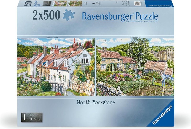 Puzzle Ravensburger 2x500 dílků Útulné chalupy č. 1 - Severní Yorkshire