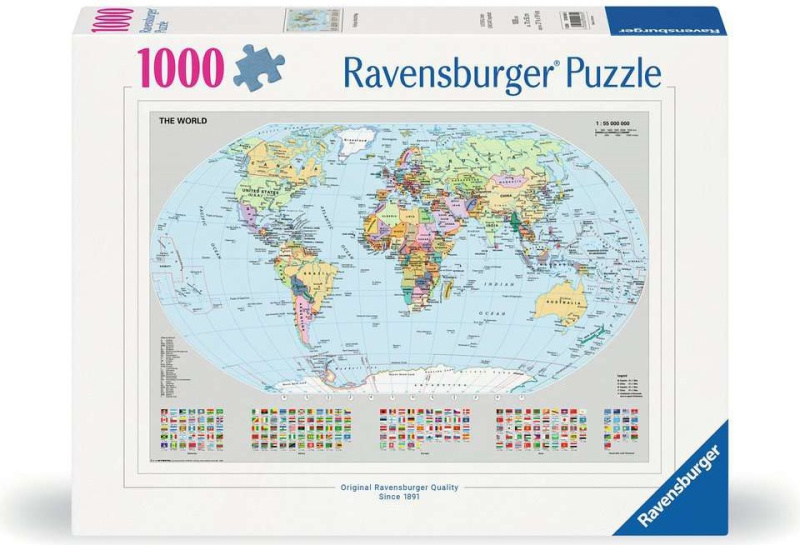 Politická mapa světa puzzle 1000 dílků