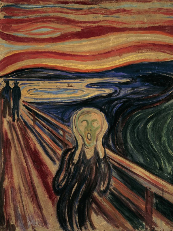 Puzzle Ravensburger Art Collection: Výkřik, 1000 dílků