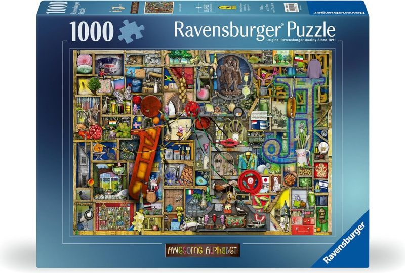 Puzzle Ravensburger 1000 dílků Úžasná abeceda č. 7 - Písmena I a J
