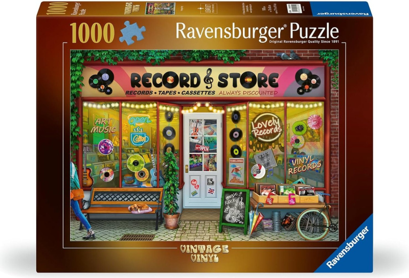 Puzzle Ravensburger 1000 dílků Retro vinyly