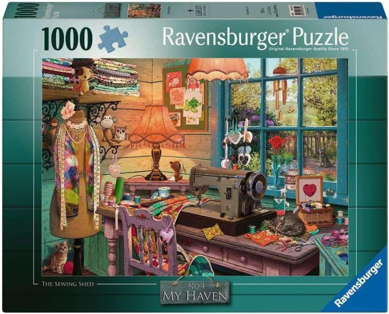 Ravensburger puzzle Moje útočiště 4: Šicí koutek 1000 dílků
