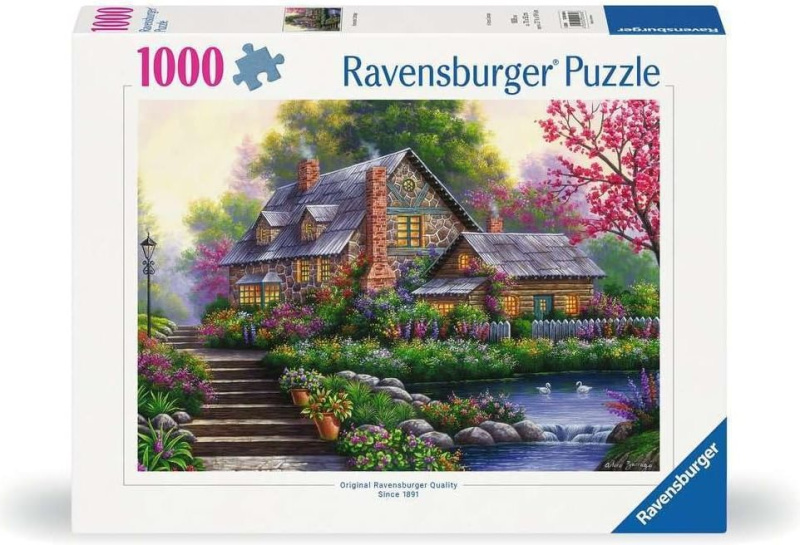 RAVENSBURGER Puzzle Romantická chata 1000 dílků