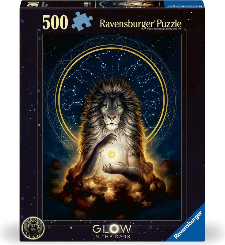 Svítící puzzle Ravensburger 500 dílků Zářící lev