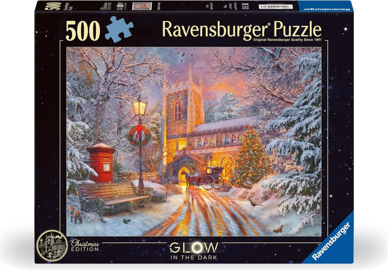 Svítící puzzle Ravensburger 500 dílků Zářivé Vánoce
