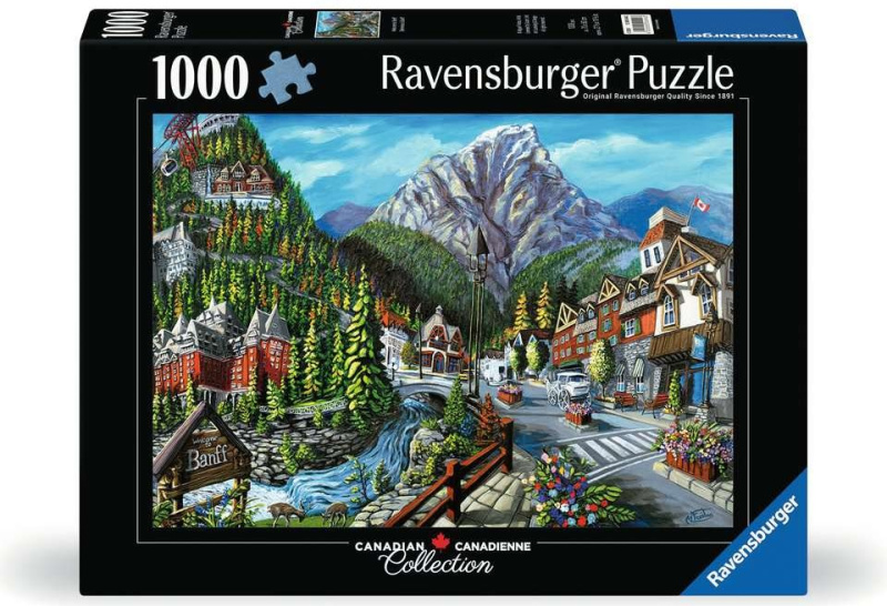 Puzzle Ravensburger 1000 dílků Vítejte v Banffu