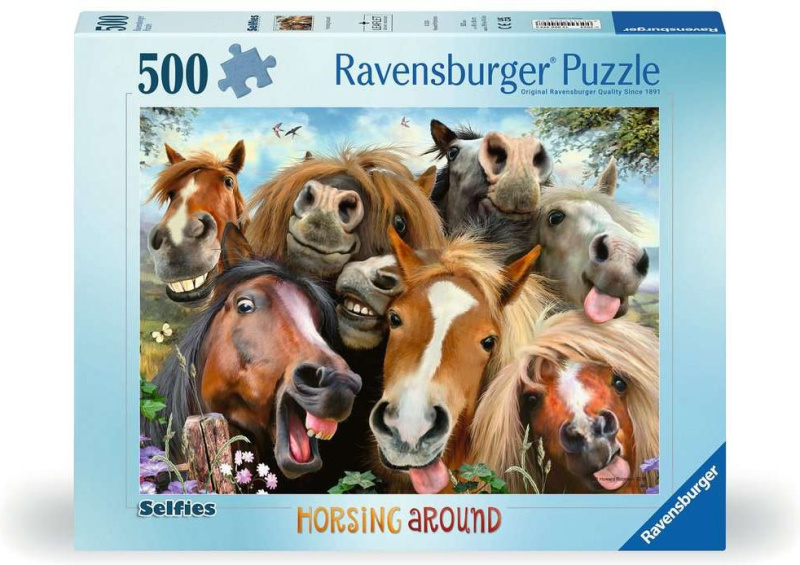 Ravensburger puzzle Koňská selfie 500 dílků