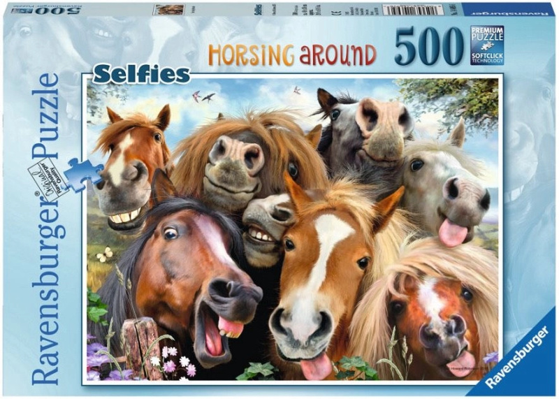 Ravensburger puzzle Koňská selfie 500 dílků