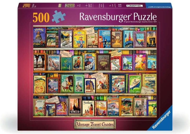 Puzzle Ravensburger 500 dílků Staré cestovní průvodce
