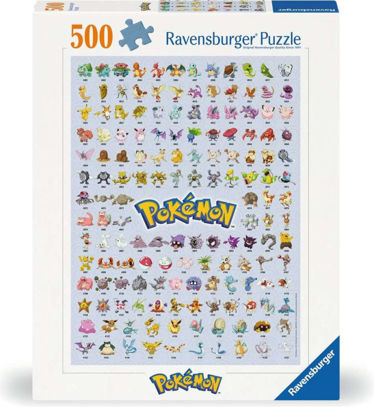 Puzzle prvních 151 Pokémonů 500 dílků