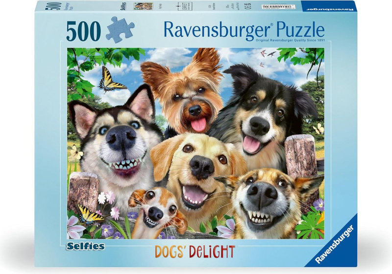 RAVENSBURGER Puzzle Psí selfie 500 dílků