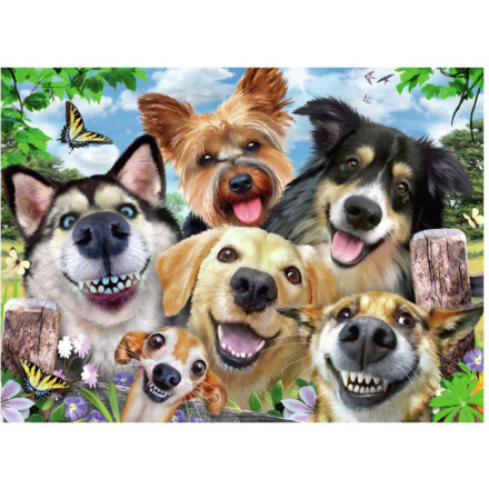 RAVENSBURGER Puzzle Psí selfie 500 dílků