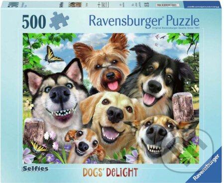 RAVENSBURGER Puzzle Psí selfie 500 dílků