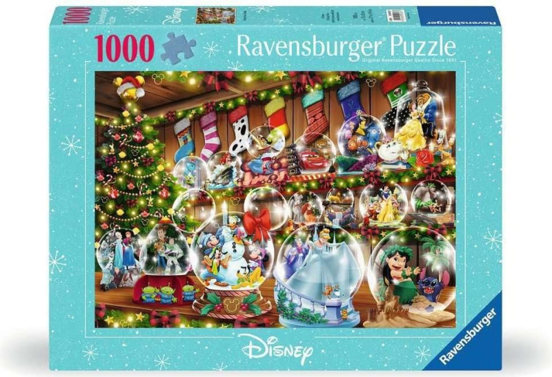 Puzzle Ravensburger 1000 dílků Ráj vánočních Disney sněžítek