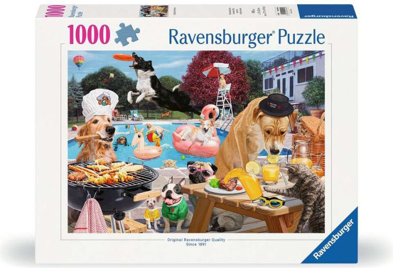 Puzzle Ravensburger 1000 dílků Psí letní dny