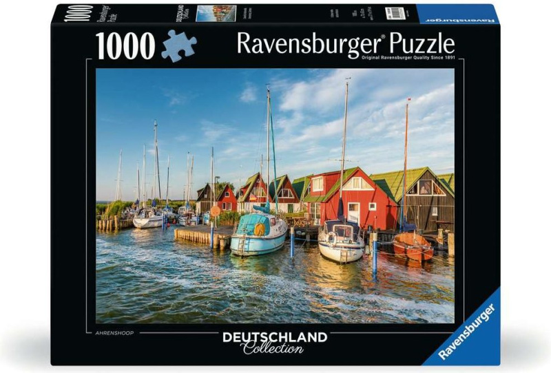 Puzzle Ravensburger 1000 dílků Německo: Romantický přístav Ahrenshoop