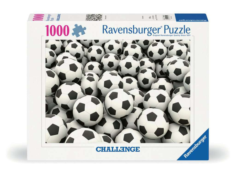 Ravensburger 00615 challenge puzzle fotbalové míče 1000 dílků