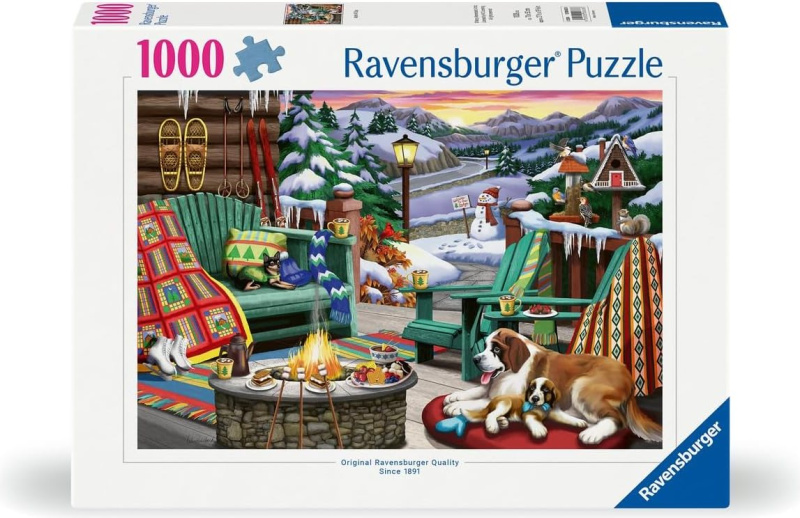 Puzzle Ravensburger 1000 dílků Po celém dni na sněhu