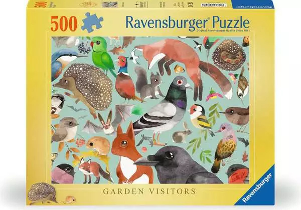Puzzle Ravensburger 500 dílků Zahradní návštěvníci