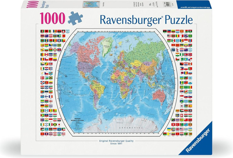 Ravensburger puzzle politická mapa světa 1000 dílků