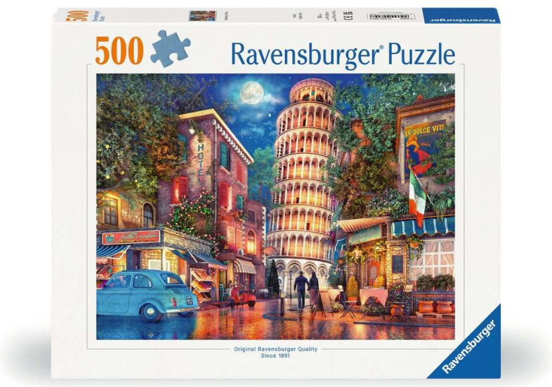 Puzzle Ravensburger 500 dílků Uličky v Pise