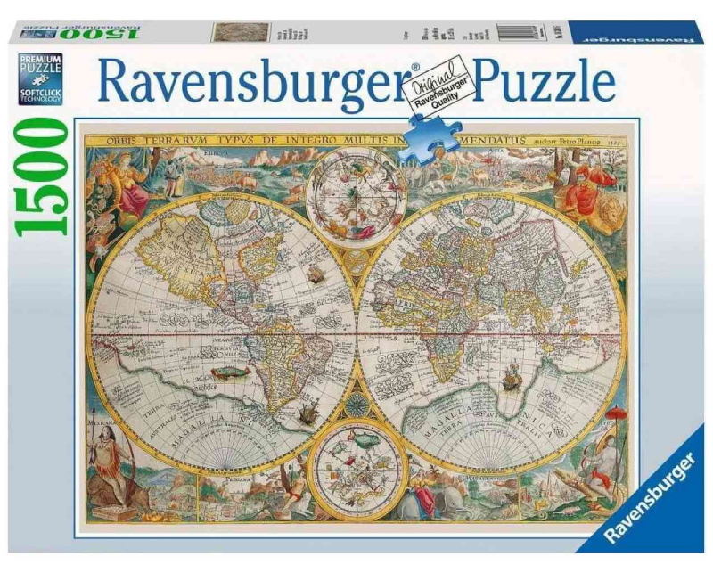 Puzzle historická mapa světa 1500 dílků
