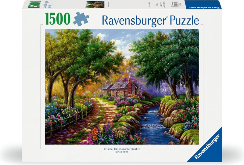 Puzzle Ravensburger 1500 dílků Chaloupka u řeky