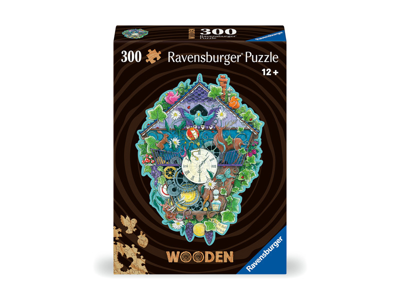 RAVENSBURGER Dřevěné obrysové puzzle Kukačkové hodiny 300 dílků