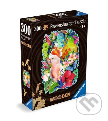 Dřevěné puzzle Barevní papoušci - puzzle z kategorie Zvířata