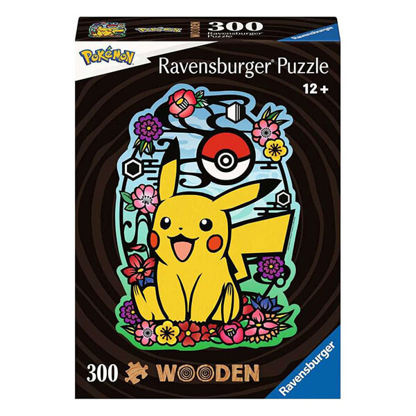 RAVENSBURGER Dřevěné obrysové puzzle Pikachu 300 dílků