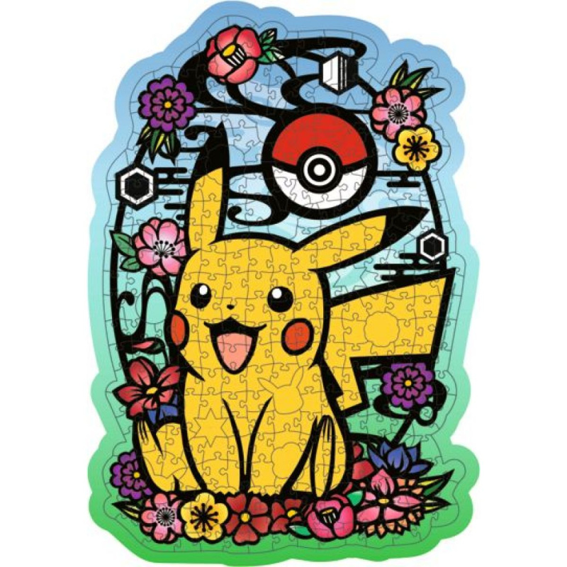 RAVENSBURGER Dřevěné obrysové puzzle Pikachu 300 dílků