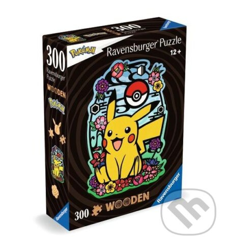 RAVENSBURGER Dřevěné obrysové puzzle Pikachu 300 dílků