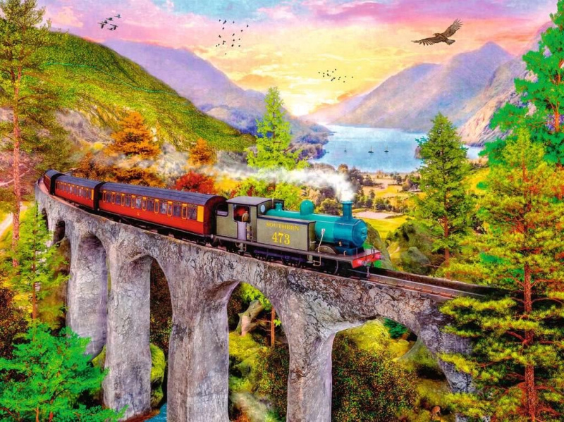 RAVENSBURGER Podzimní jízda vlakem 1500 dílků