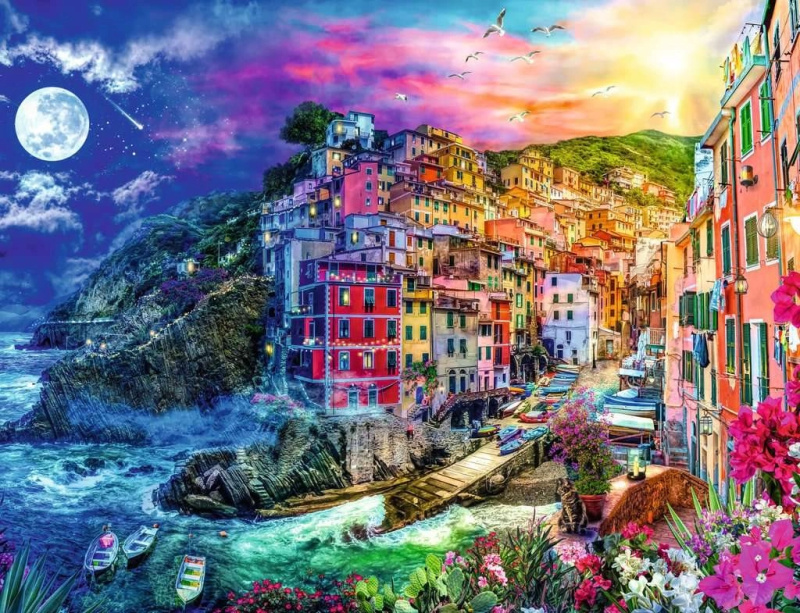 RAVENSBURGER Barevné Cinque Terre 2000 dílků