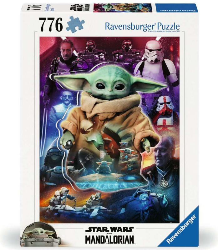 Puzzle Ravensburger 776 větších dílků Star Wars Mandalorian: Groguho cesta 2v1