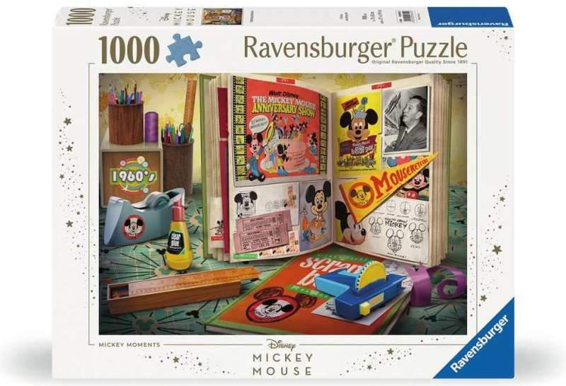 Puzzle Ravensburger 1000 dílků Mickey Mouse v roce 1960
