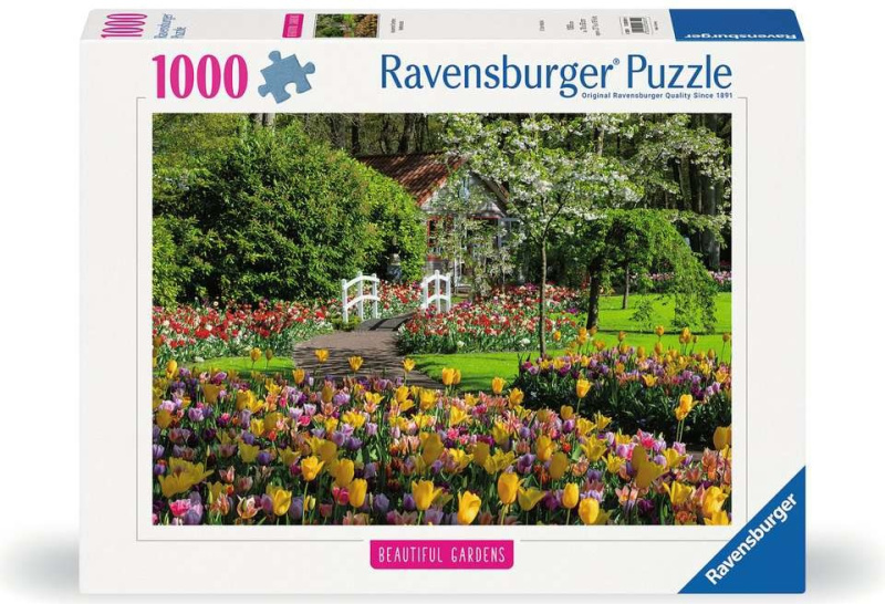 RAVENSBURGER Kouzelné zahrady Zahrada Evropy Keukenhof Nizozemsko 1000 dílků