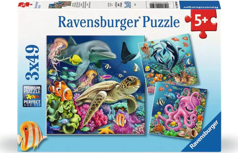 RAVENSBURGER Život pod vodou 3x49 dílků