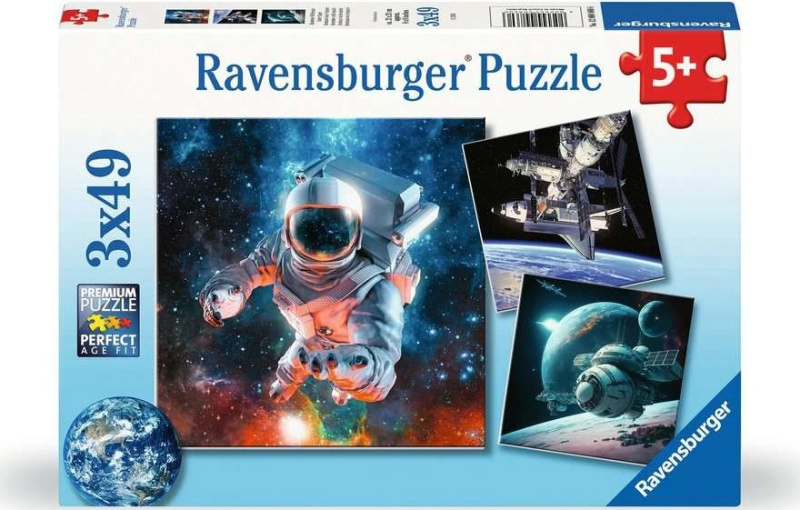 RAVENSBURGER Prozkoumávání vesmíru 3x49 dílků