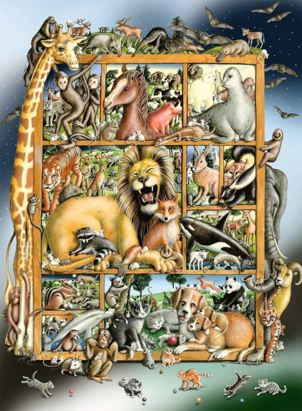 RAVENSBURGER Zvířecí menažerie XXL 100 dílků
