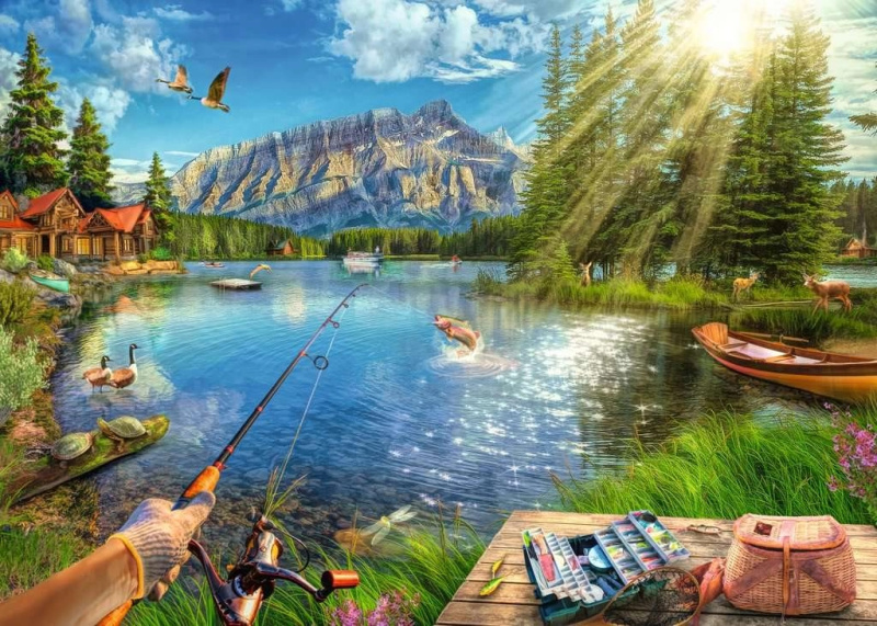 RAVENSBURGER Život u jezera 1000 dílků