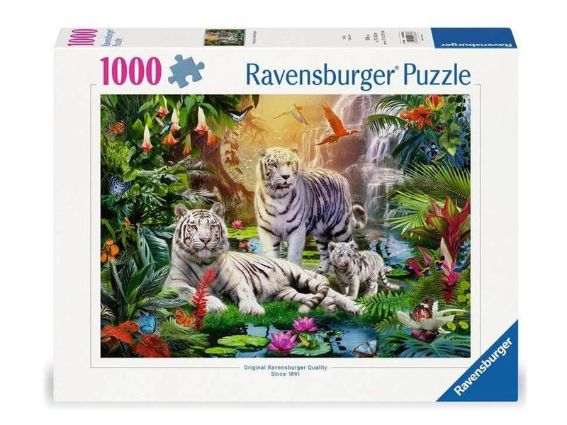 Puzzle 1000 ks - Rodina bílých tygrů
