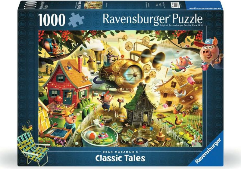 RAVENSBURGER Pozor prasátka! Tři malá prasátka 1000 dílků