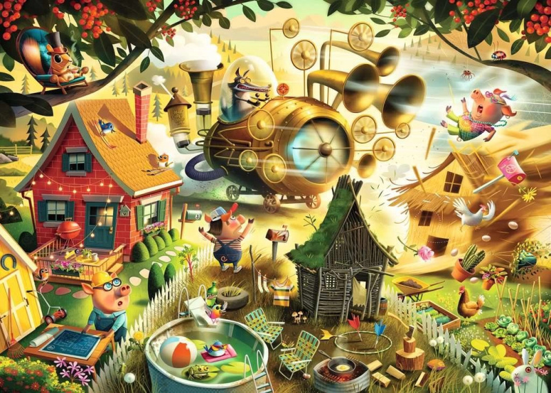 RAVENSBURGER Pozor prasátka! Tři malá prasátka 1000 dílků