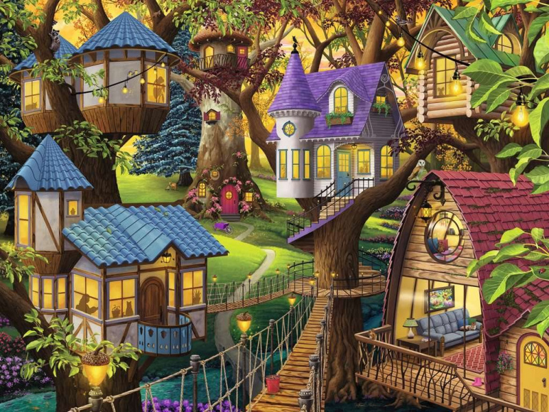 RAVENSBURGER Soumrak v korunách stromů 1500 dílků