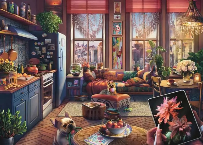 Ravensburger Puzzle byt v boho stylu XXL 500 dílků